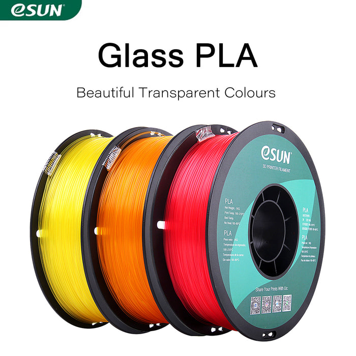 eSUN Transparent Glass PLA 3D Printer Filament 1kg - 1.75mm